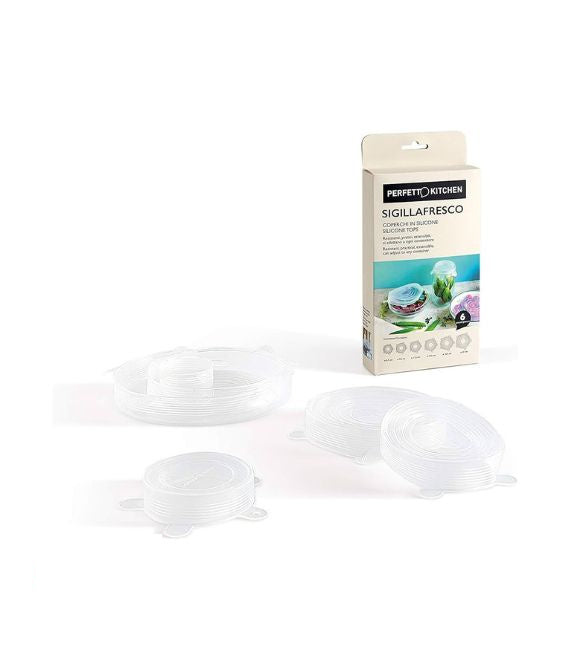Perfetto — coperchi in silicone, 6 pezzi misure assortite