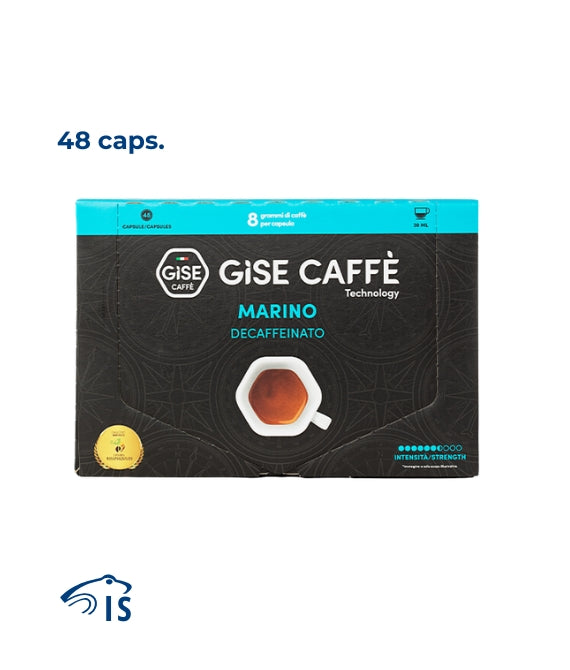 Confezione scorta da 48 capsule originali Gise Caffè Marino Decaffeinato