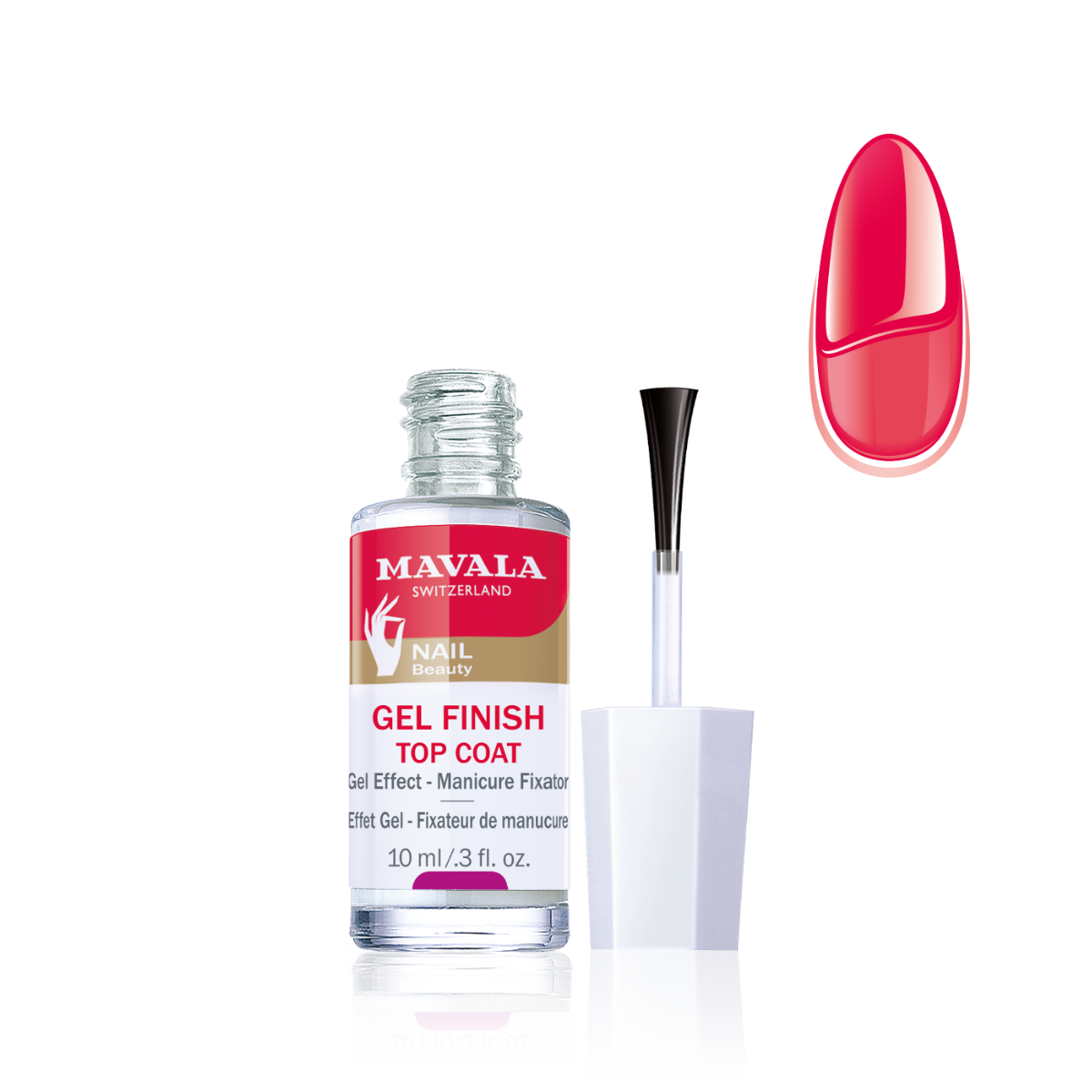 Flacone Mavala Gel Finish top coat effetto gel 10 ml