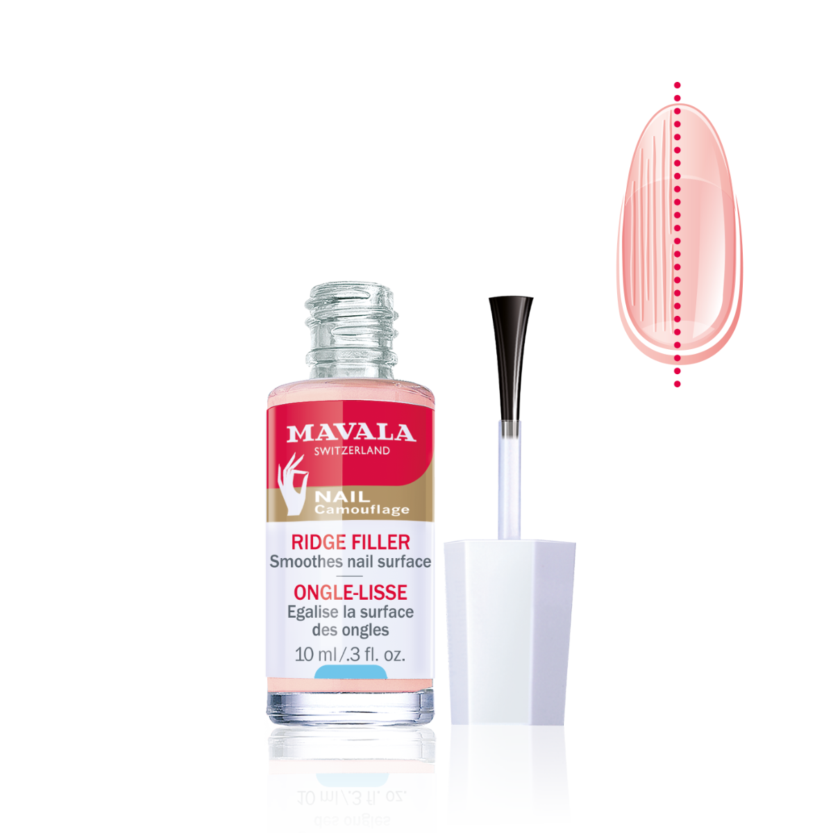 Flacone Mavala Ongle-Lisse levigante riempi striature per unghie 10 ml