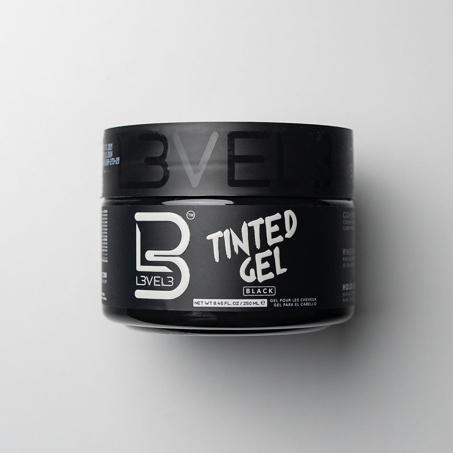 L3VEL3 Tinted Gel Black, gel colorato nero copri-grigi 250 ml — foto prodotto