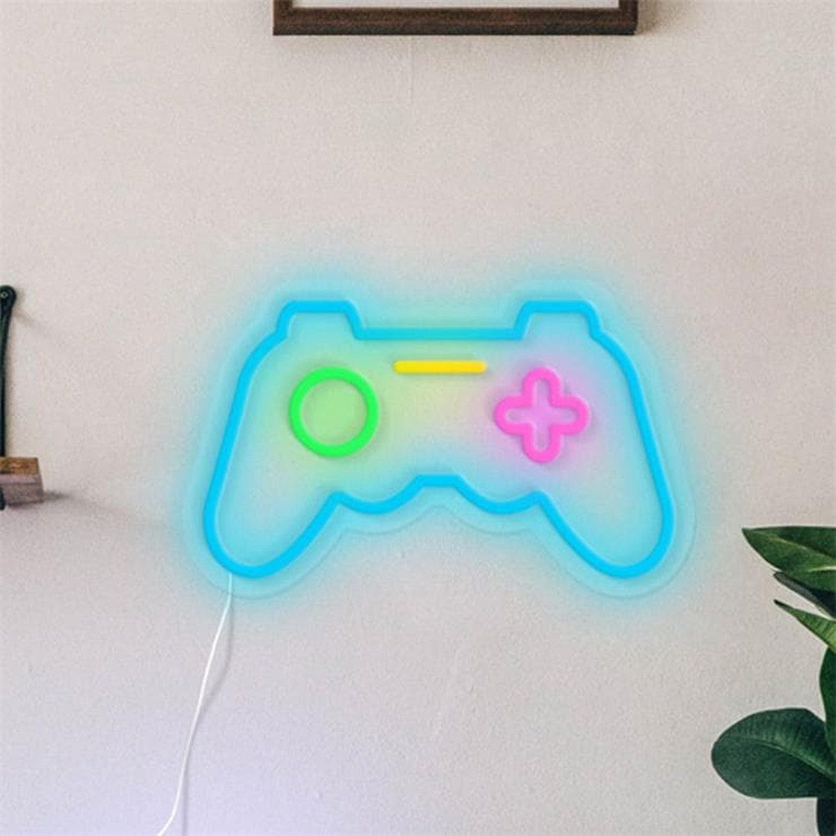 Candy Shock Joystick appesa a parete, accesa