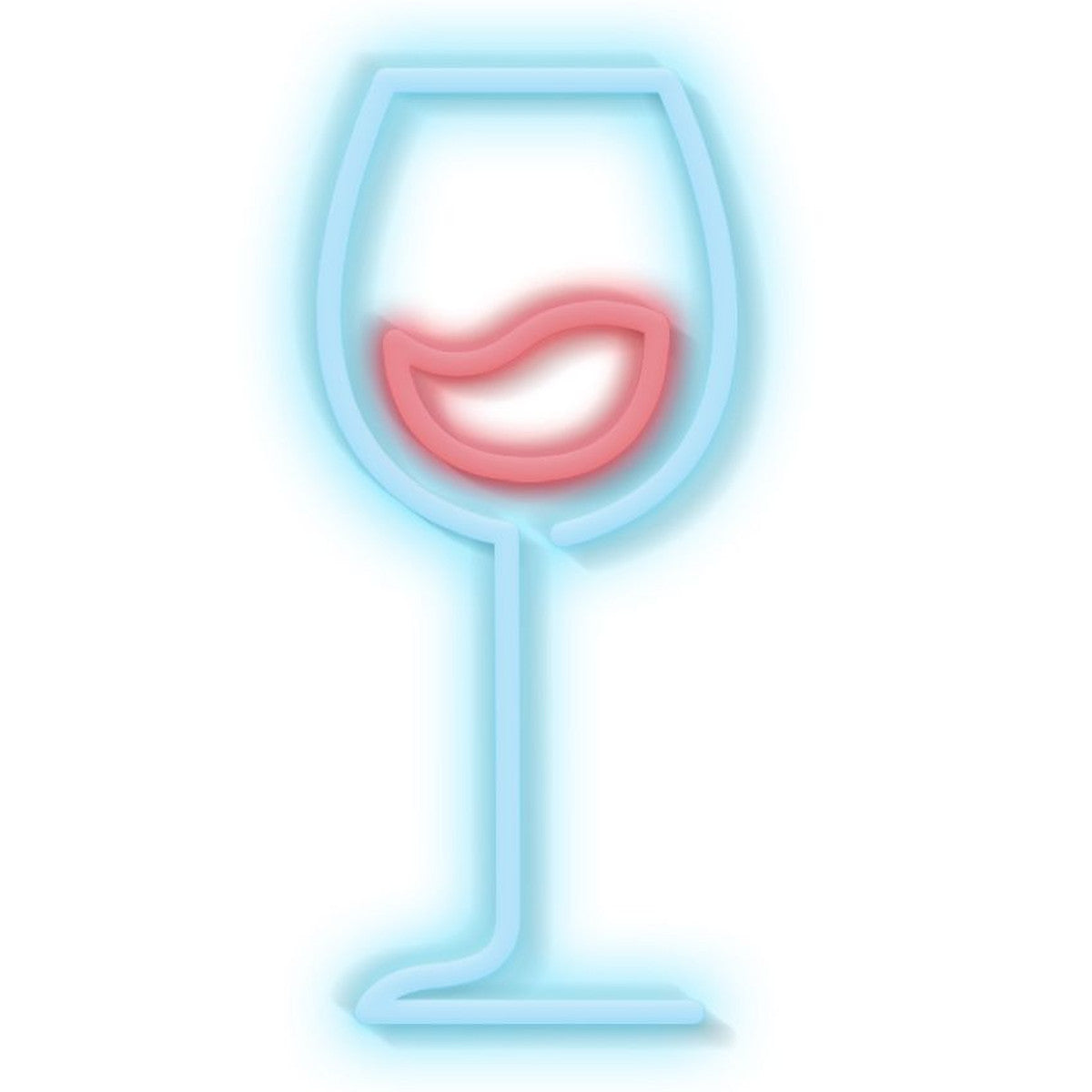 Insegna neon LED Candy Shock Red Wine accesa, 40 × 17 cm