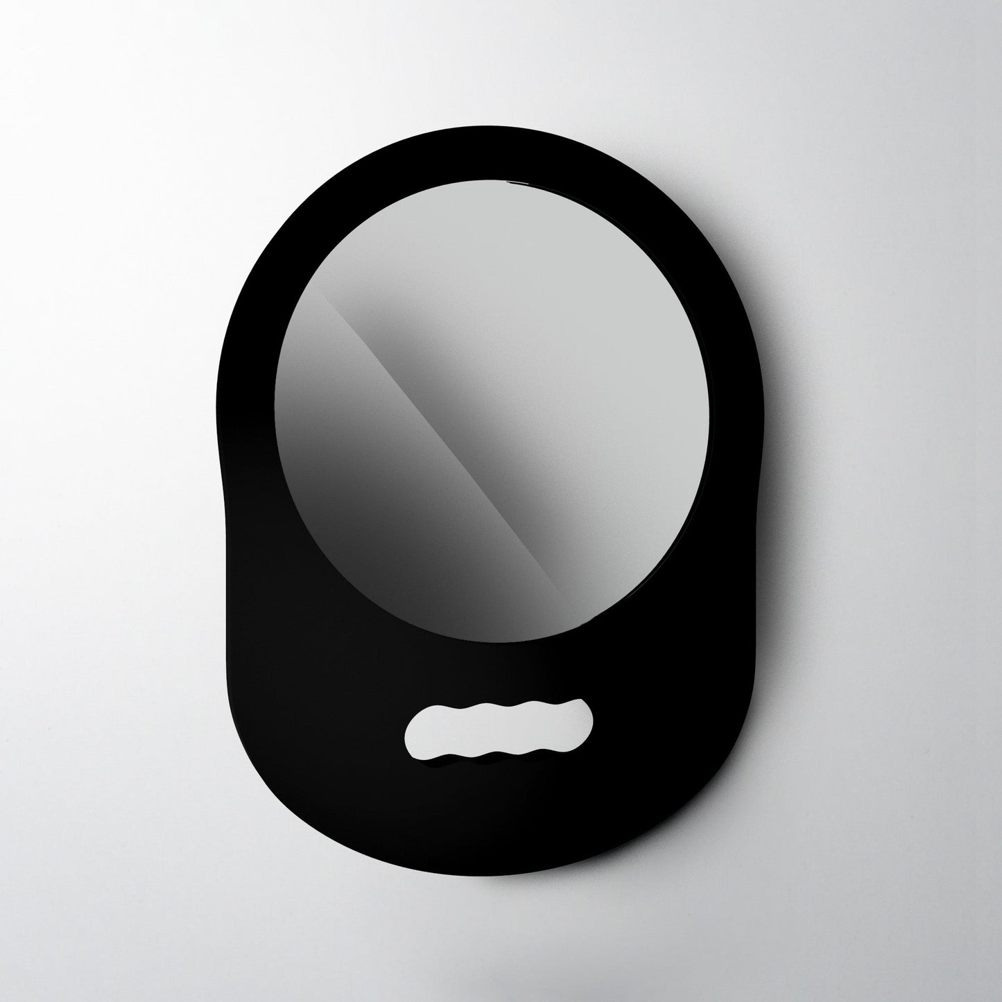 L3VEL3 Foam Mirror, specchio barber con impugnatura — foto prodotto