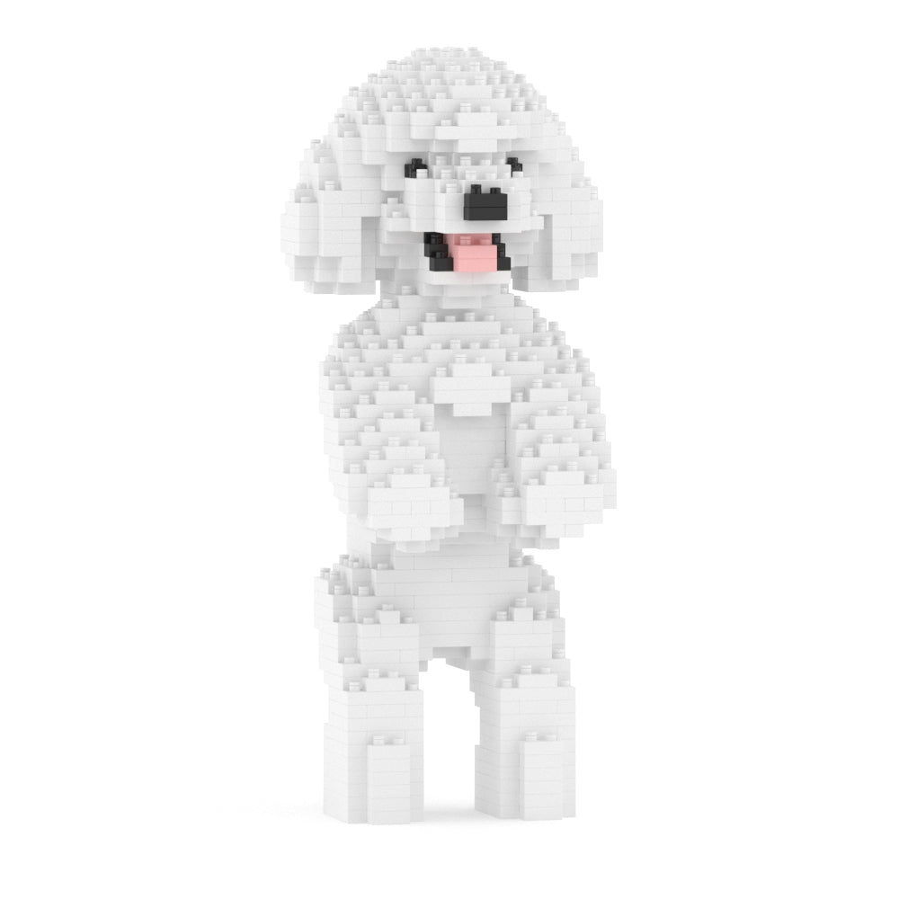 Scultura Jekca Barboncino Toy bianco vista di profilo
