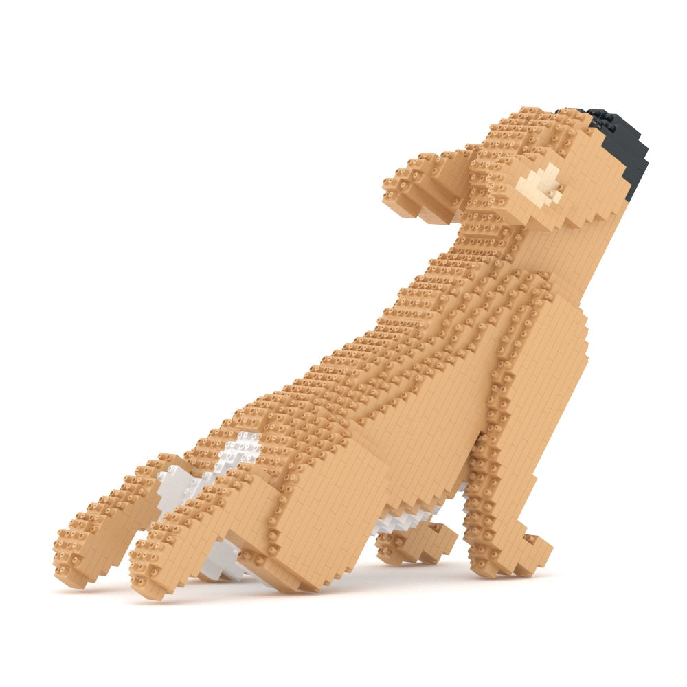 Scultura Jekca Bulldog Francese disteso vista frontale