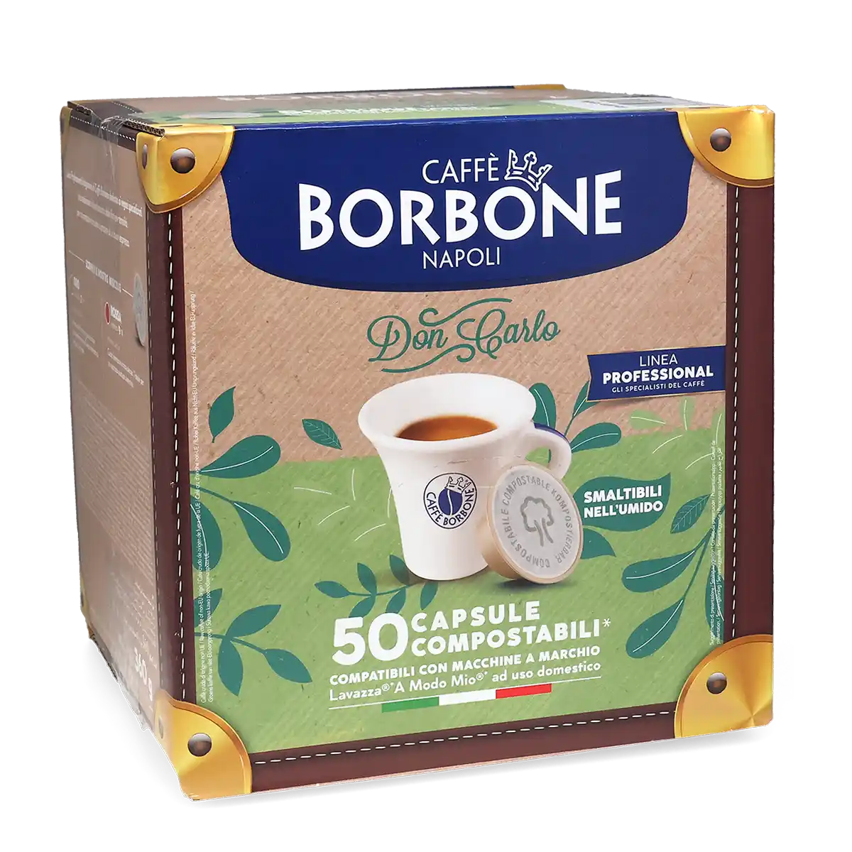 Caffè Borbone Don Carlo Miscela Rossa — 50 capsule compostabili compatibili Lavazza A Modo Mio