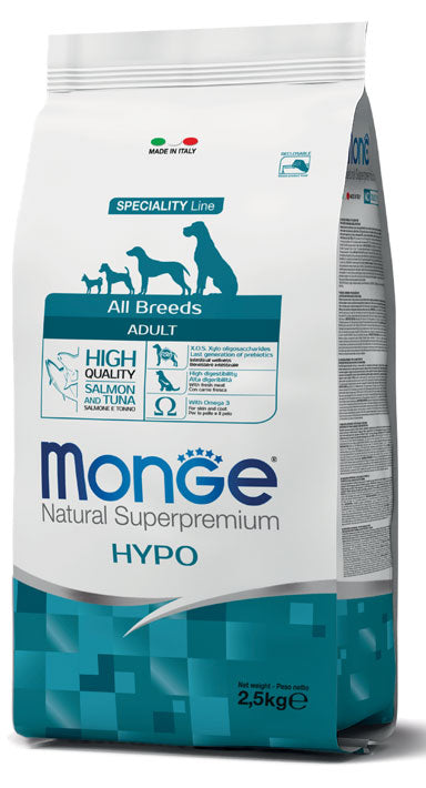 Sacco Monge Natural Superpremium Hypo All Breeds Adult salmone con tonno da 2,5 kg