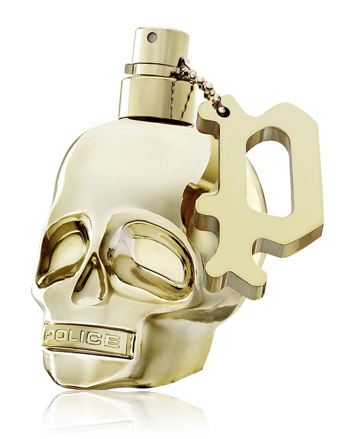 Police To Be Born to Shine for Man Eau de Toilette, flacone a teschio oro