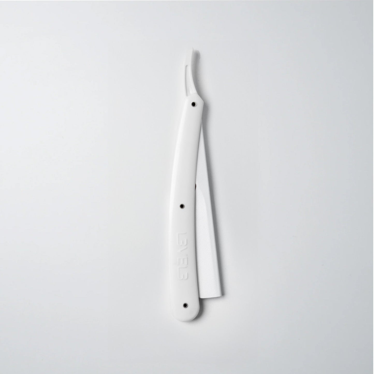 L3VEL3 Razor Holder, rasoio shavette a lama intercambiabile — colore Bianco