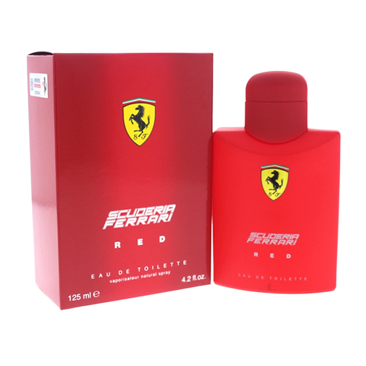 Scuderia Ferrari Red Eau de Toilette 125 ml, flacone rosso con lo scudetto e la confezione originale