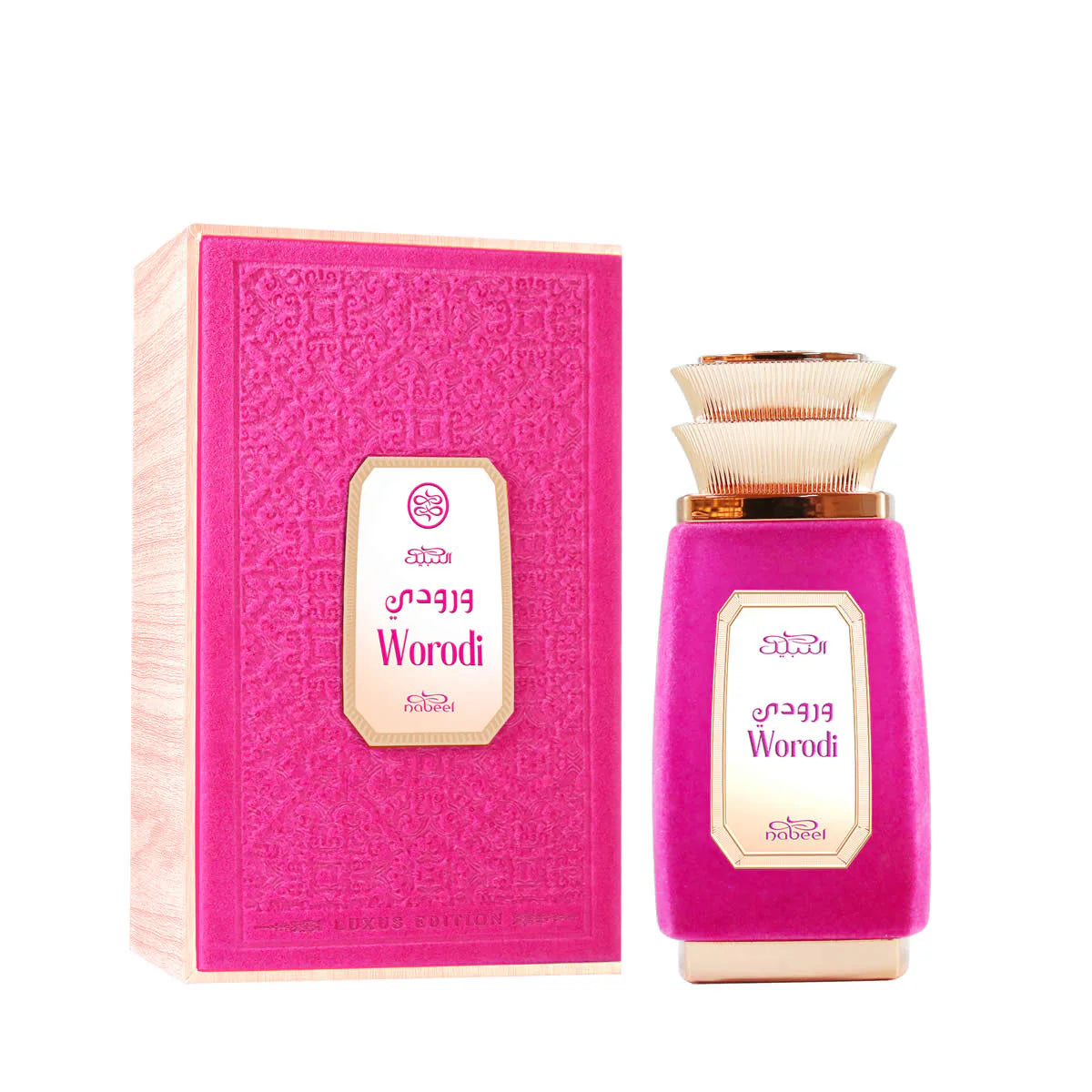 Flacone e confezione di Nabeel Worodi Eau de Parfum da 100 ml
