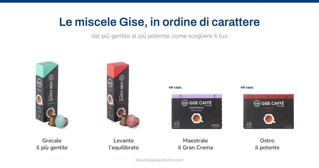 Le miscele Gise in ordine di carattere: Grecale, Levante, Maestrale e Ostro