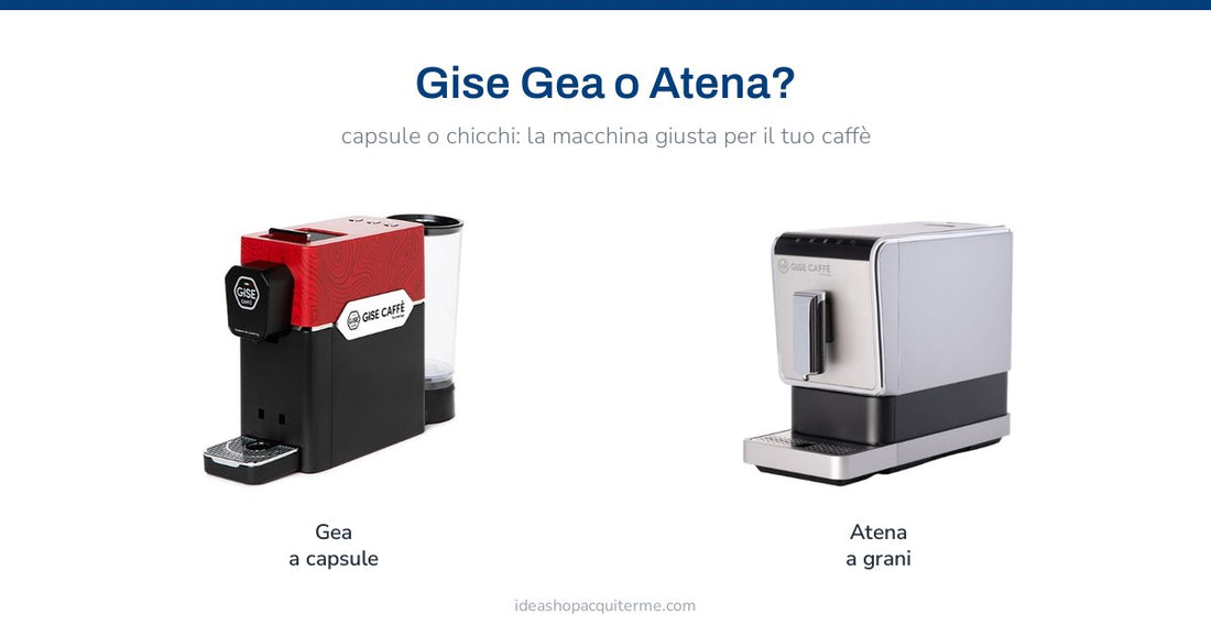 Le due macchine Gise a confronto: Gea a capsule e Atena a grani