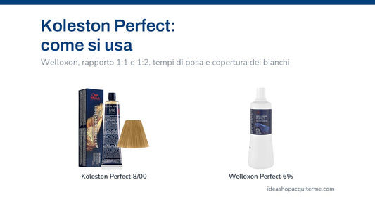 Wella Koleston Perfect ME+ 8/00 da 60 ml e Welloxon Perfect 6% da 1000 ml: colore e ossigeno in rapporto 1:1