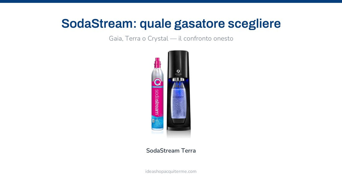 SodaStream Terra, il gasatore per l'acqua frizzante in casa