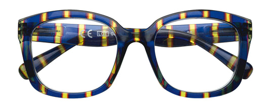 Occhiali da lettura Zippo blu fantasia +2.50 — 31Z-B30-BGN — foto ufficiale Zippo Eyewear