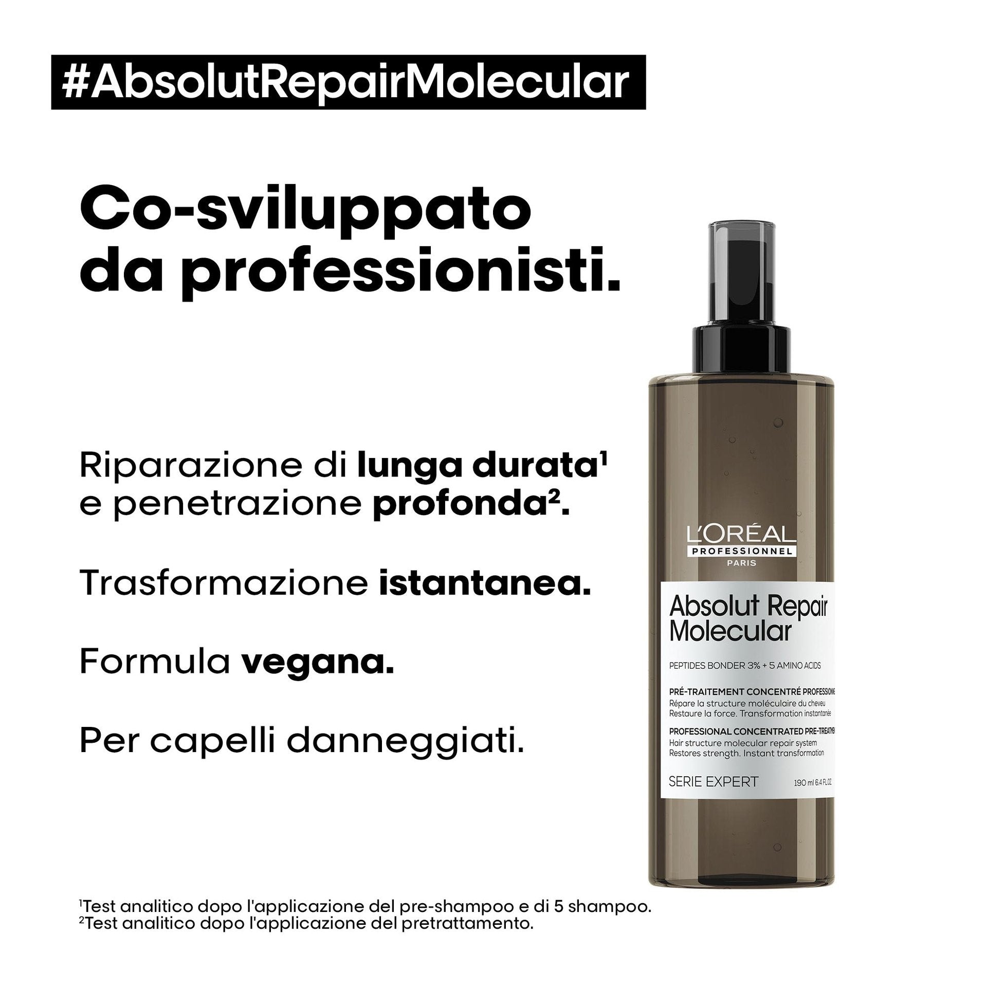 L'Oréal Absolut Repair Molecular — pre-trattamento riparatore 190 ml