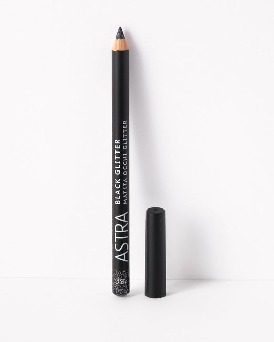 Astra Black Glitter — matita occhi nera glitterata