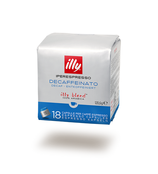 Confezione da 18 capsule illy Iperespresso decaffeinato