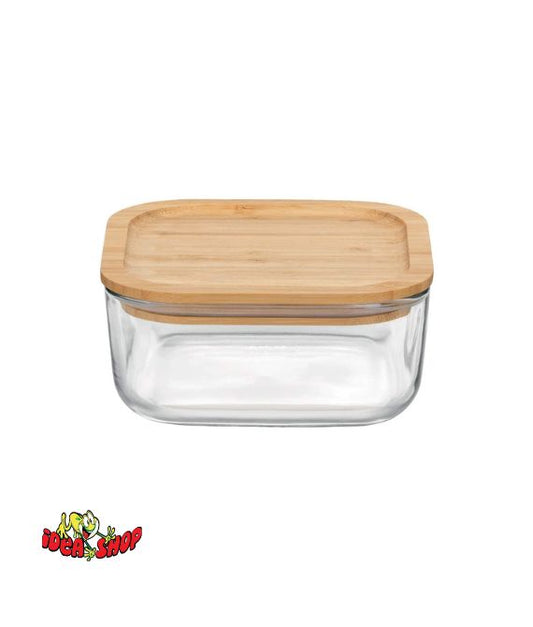 Contenitore in vetro Frigoverre Bamboo quadro 10 per 10 centimetri