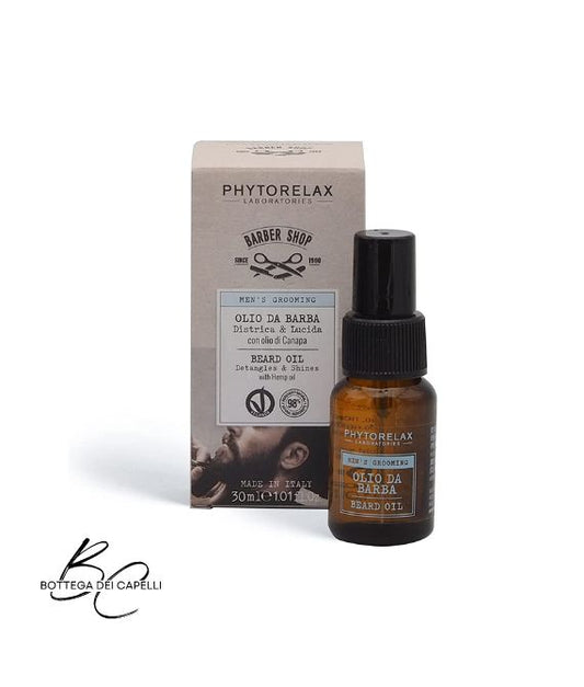 Olio da barba Phytorelax Barber Shop con olio di canapa