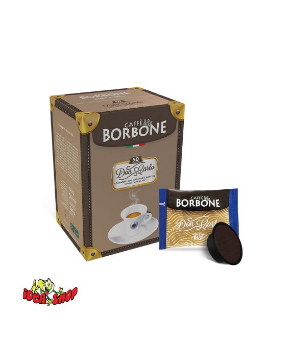 Confezione da 50 capsule Caffè Borbone Don Carlo Miscela Blu compatibili Lavazza A Modo Mio