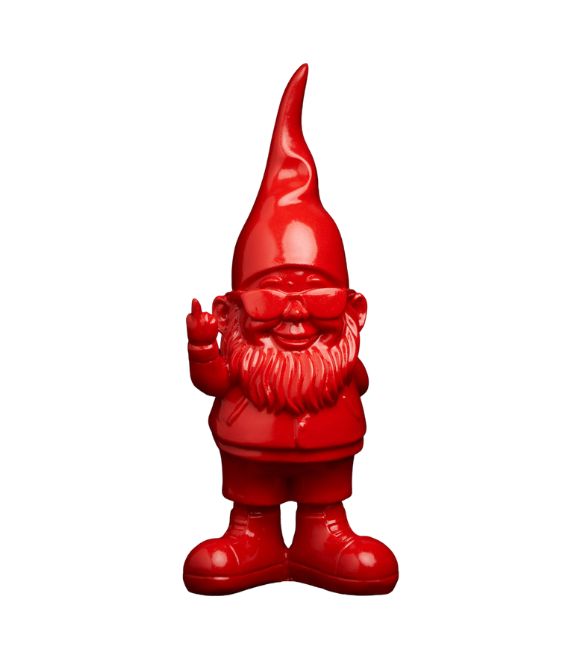 Scultura Nano Bernardo rossa di Blogo Design da 12 cm