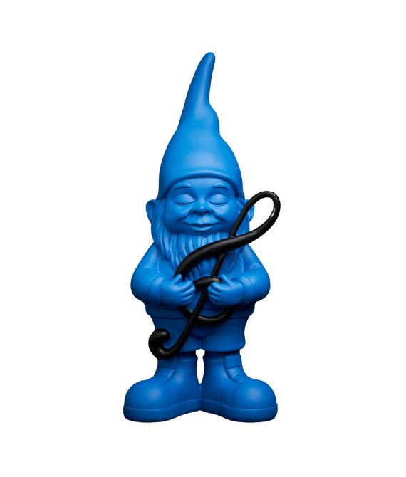 Scultura Nano Music blu di Blogo Design da 29 cm