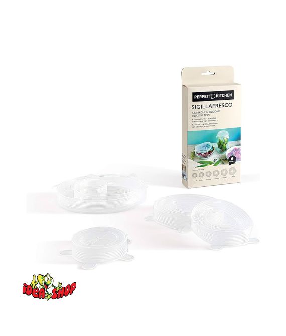 Set di 6 coperchi in silicone Perfetto misure assortite