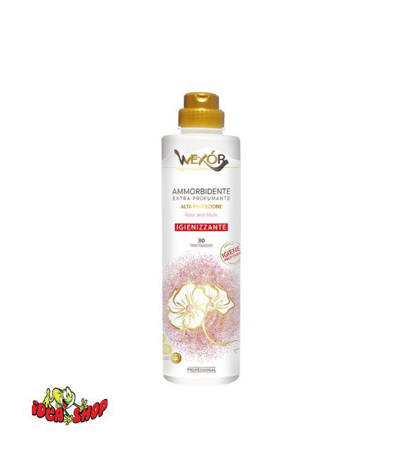 Flacone di ammorbidente igienizzante Wexor Rose and Musk da 750 ml