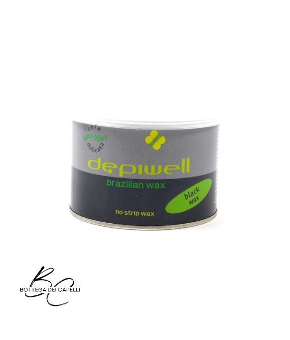 Confezione da 400 ml di cera depilatoria Depiwell Black Wax Brazilian