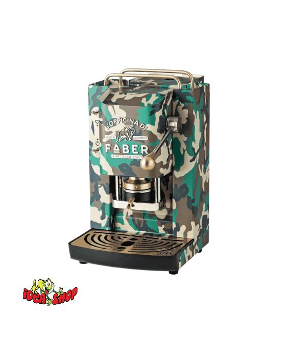 Macchina caffè a cialde L'Officina di Faber Pro Deluxe finitura Army