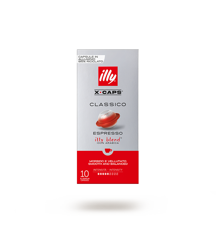 Confezione da 10 capsule illy X-Caps in alluminio, tostatura Classica