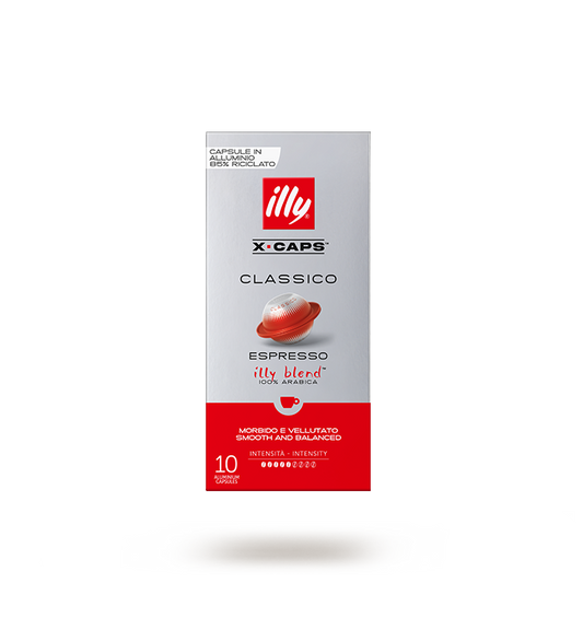 Confezione da 10 capsule illy X-Caps in alluminio, tostatura Classica