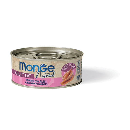 Monge Natural tonno con alici in Jelly — scatoletta da 80 g