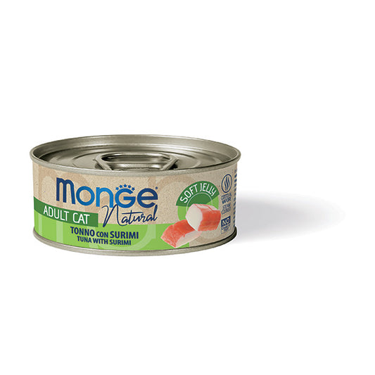 Monge Natural tonno con surimi in Jelly — scatoletta da 80 g