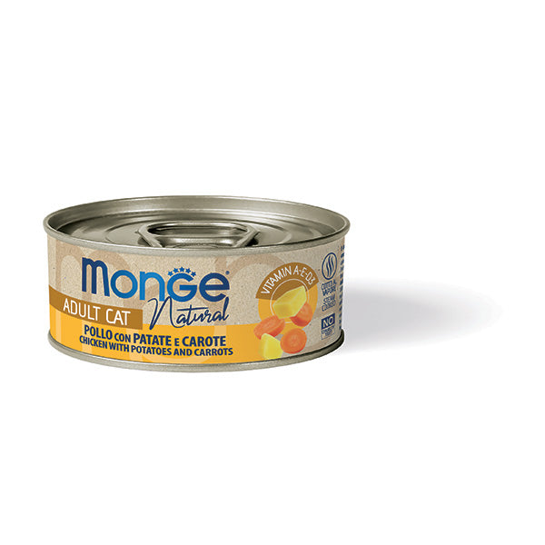 Monge Natural pollo con patate e carote — scatoletta da 80 g