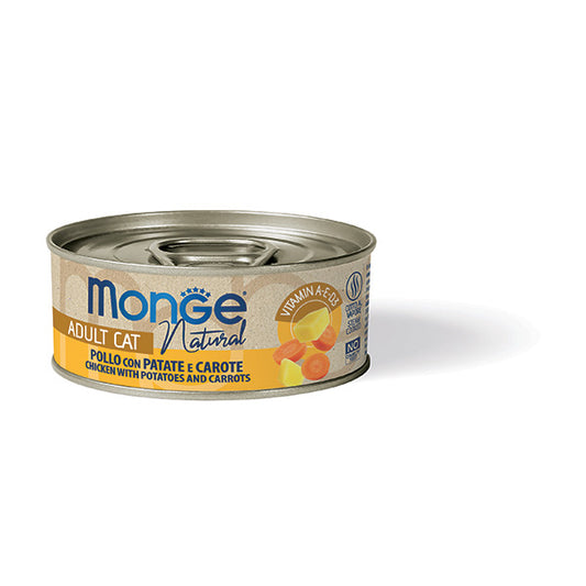 Monge Natural pollo con patate e carote — scatoletta da 80 g