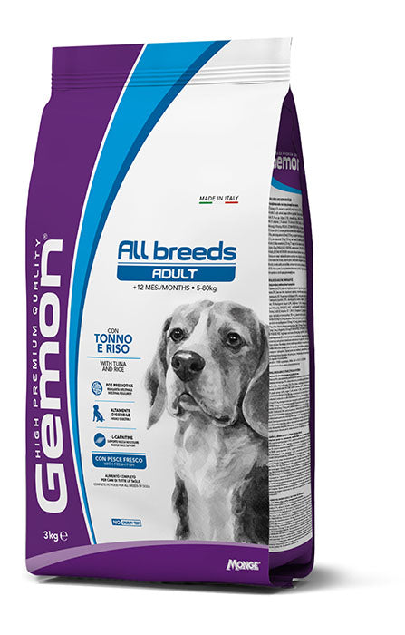 Gemon All Breeds Adult con Tonno e Riso — sacco da 15 kg