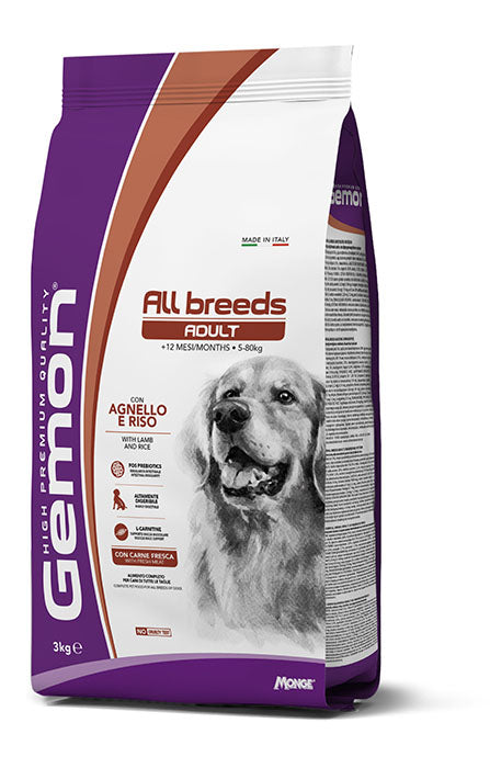 Gemon All Breeds Adult con Agnello e Riso — sacco da 15 kg