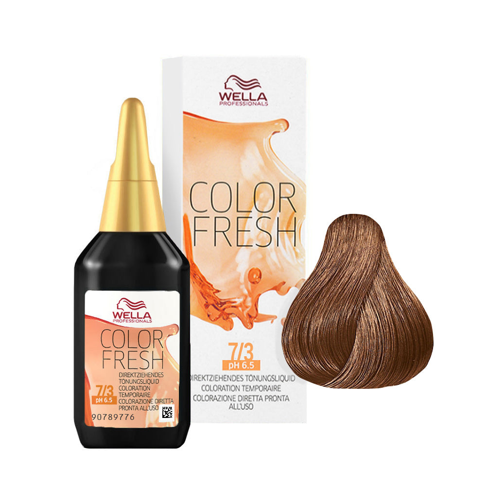 Color Fresh 7/3 — flacone 75 ml, astuccio e ciocca colore
