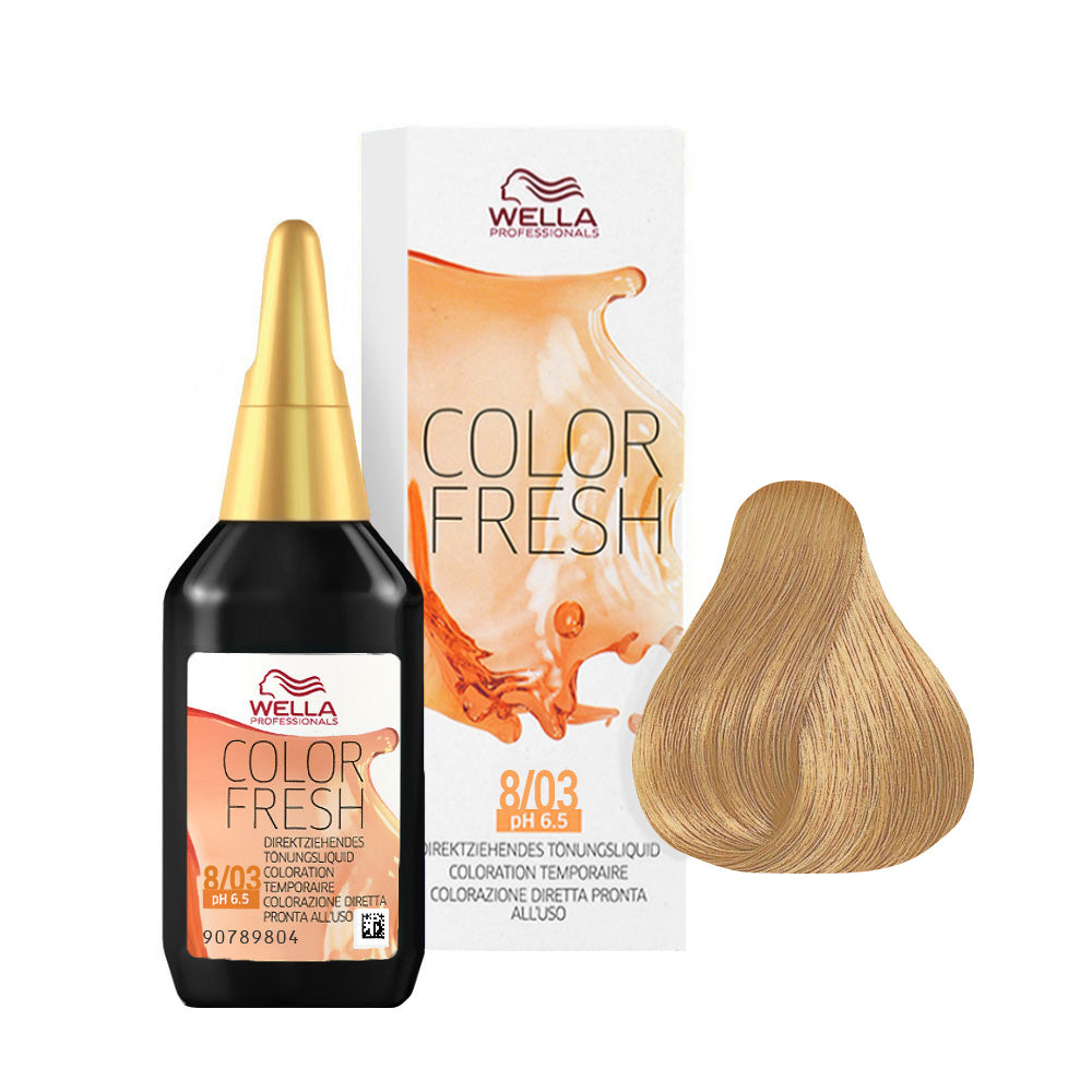 Color Fresh 8/03 — flacone 75 ml, astuccio e ciocca colore