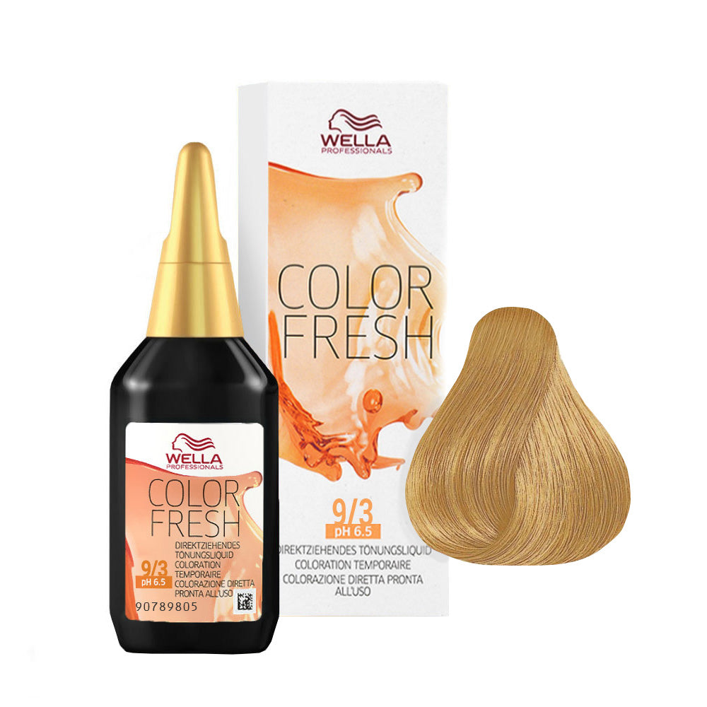 Color Fresh 9/3 — flacone 75 ml, astuccio e ciocca colore