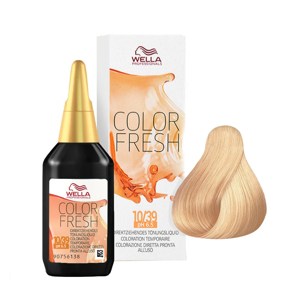 Color Fresh 10/39 — flacone 75 ml, astuccio e ciocca colore