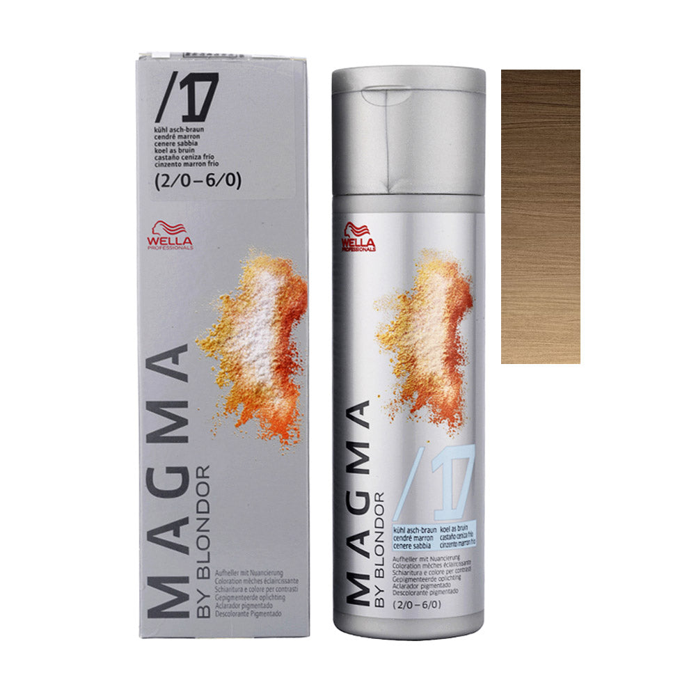 Wella Magma /17 — barattolo 120 g, astuccio e ciocca colore