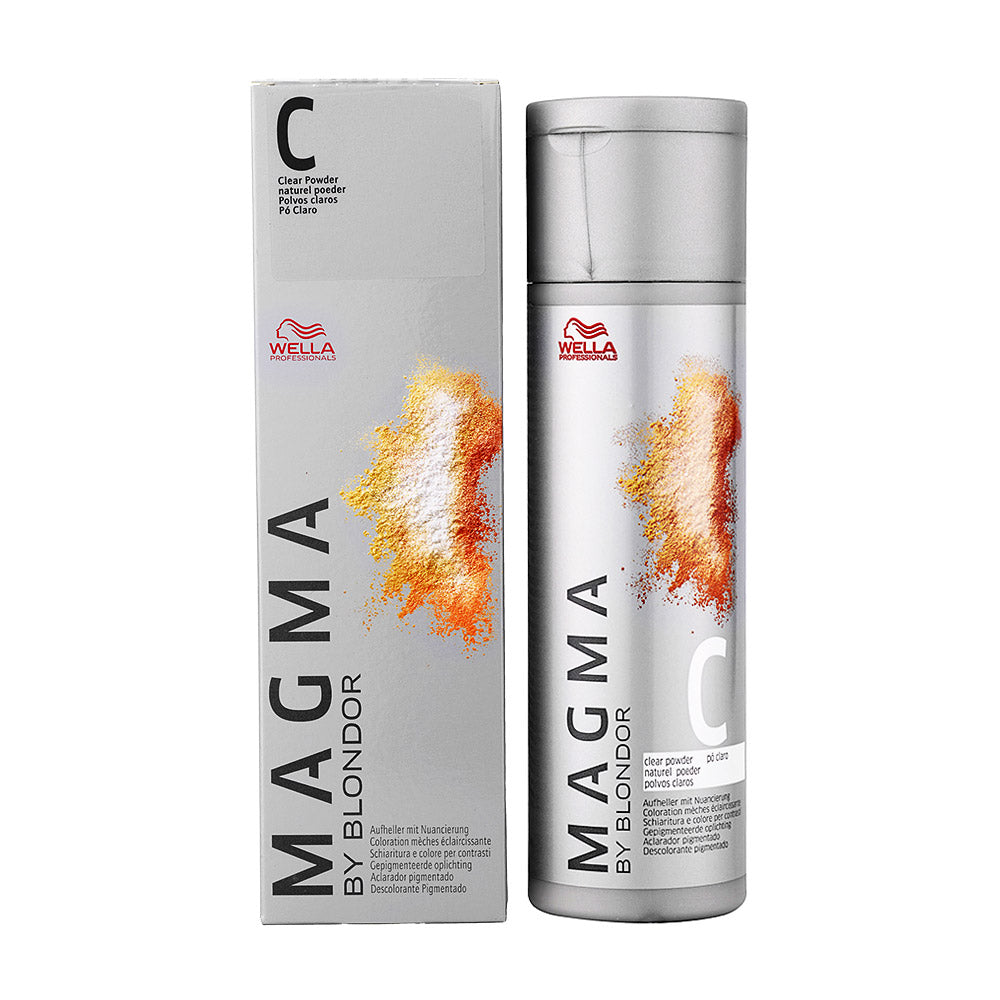 Wella Magma /C — barattolo 120 g, astuccio e ciocca colore