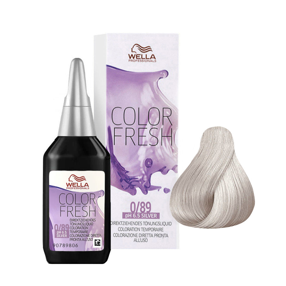 Color Fresh 0/89 — flacone 75 ml, astuccio e ciocca colore