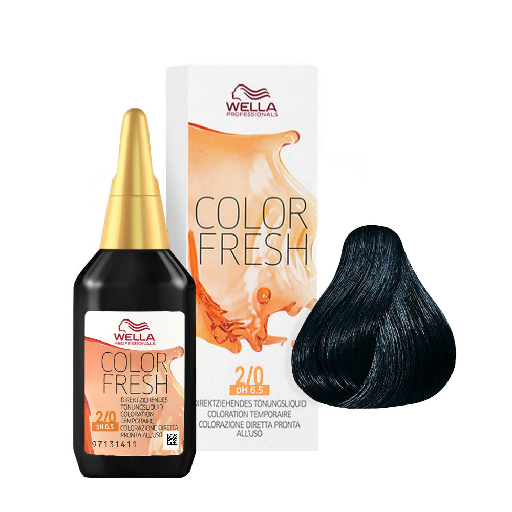 Color Fresh 2/0 — flacone 75 ml, astuccio e ciocca colore