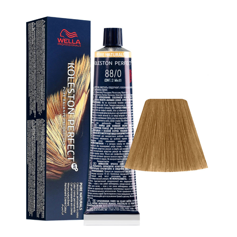 Koleston Perfect ME+ Pure Naturals 88/0 — tubo 60 ml e ciocca colore